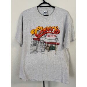 Gildan Cheers Boston‎ TV Show Graphic T-Shirt Gray Mens Large 2008 CBS Studios